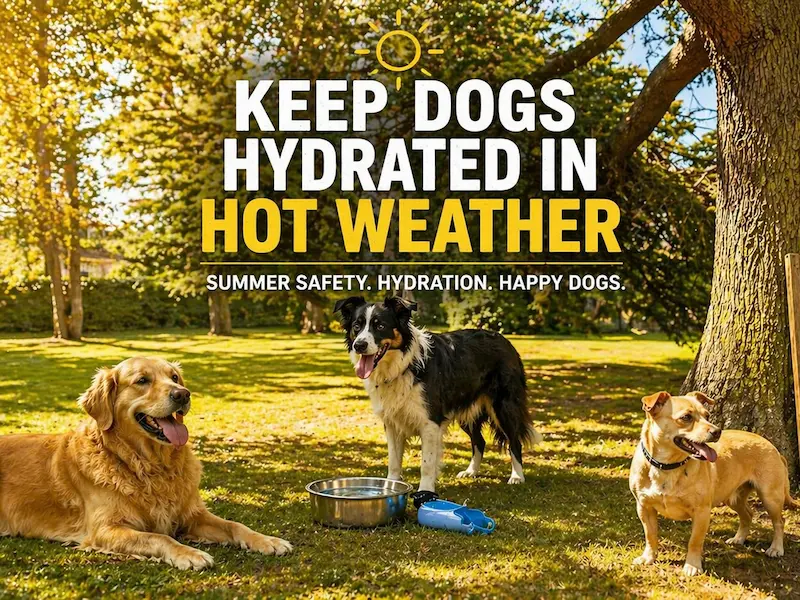 How to keep dogs hydrated in hot weather article image