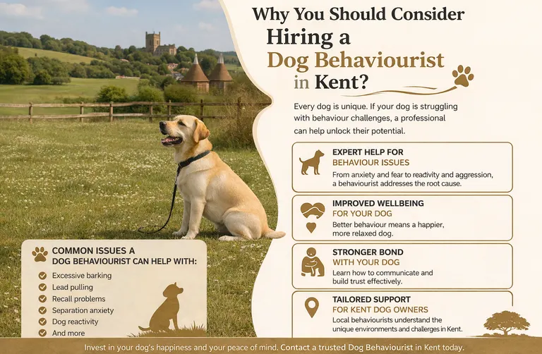 Dog behaviourist in Kent helping with barking, reactivity and behaviour issues